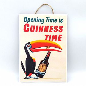 Πινακίδα ξύλινη μπύρα Guinness