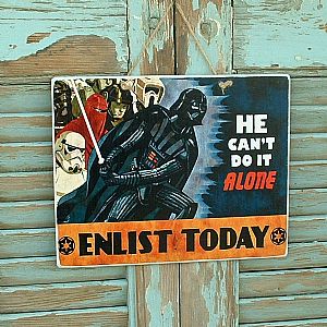 Πινακίδα "Star Wars - Enlist Today" ξύλινη χειροποίητη