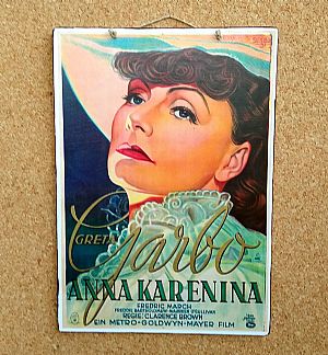 Vintage κινηματογραφίκή αφίσα Anna Karenina ξύλινη χειροποίητη