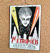 Vintage κινηματογραφίκή αφίσα Metropolis ξυλινη χειροποίητη