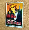 Vintage κινηματογραφίκή αφίσα Casablanca ξύλινη χειροποίητη