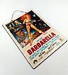 Vintage κινηματογραφική αφίσα Barbarella ξύλινη χειροποίητη