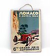 Vintage πινακίδα αφίσα Grand Prix Monaco 1934 ξύλινη χειροποίητη