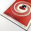 Πινακίδα ξύλινη κινηματογραφίκή αφίσα Vertigo vintage χειροποίητη