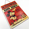Vintage αφίσα κινηματογραφική Mickey Mouse - Barn Dance ξύλινη χειροποίητη