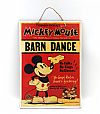 Vintage αφίσα κινηματογραφική Mickey Mouse - Barn Dance ξύλινη χειροποίητη