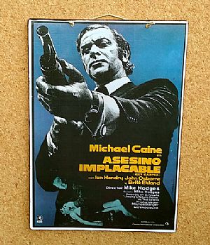 Vintage πινακίδα κινηματογραφική αφίσα Get Carter ξύλινη χειροποίητη