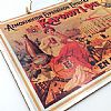 Πινακίδα vintage αφίσα Εργοστάσιον Ζύθου Καρόλου Φιξ ξύλινη χειροποίητη