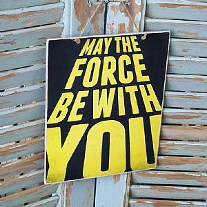 Πινακίδα "Star Wars - May The Force Be With You" ξύλινη χειροποίητη